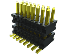 0.80 mm弹性堆叠，表面安装微型板式堆叠器