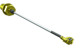 微型高频射频电缆组件，1.13 mm直径同轴电缆
