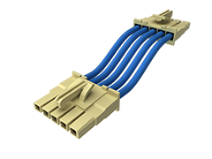 .165" Power Mate®单排分离式线缆组件，Teflon™含氟聚合物电线，插座