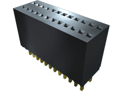 通孔式微型插座，0.050" x 0.100"间距